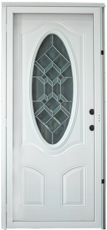925 Series Cordell Combination Door Heavy Duty Size 34X76 Decorative 3/4  Oval Glass with All Glass Storm - Lakeway Supply