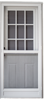 925 Series Cordell Combination Door Heavy Duty Size 32"X76" 9 Lite (Cottage) Window  with Standard Storm  