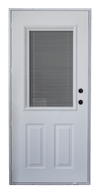 200 Series Cordell Outswing Steel Door Size 32"X76" 2 Panel With 36" Internal Mini Blind 