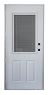 200 Series Cordell Outswing Steel Door Size 36"X76" 2 Panel With 36" Internal Mini Blind 