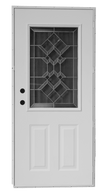 200 Series Cordell Outswing Steel Door Size 36"X76" 2 Panel With 36" Decorative Glass