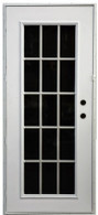 200 Series Cordell Outswing Steel Door Size 32"X76" 15 Lite Full Glass 