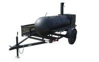 Smoker Trailer Pull Behind 5'x8' w/ Large Wood Cage