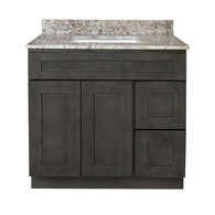 Shaker Gray Vanity (Sizes From 24"Wide to  72"Wide Available)