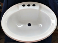 Mobile Home/ RV Lavatory Sink Size 17"X20" Oval White 