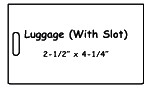 Luggage Tag Laminating Pouch w/ Slot (Box of 100 pcs)