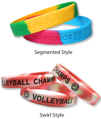Multi-Color Custom Silicone Wristbands - Kenny Products