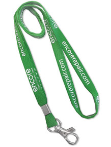 Knitted Polyester Screen-Printed Lanyard - 1/2" wide