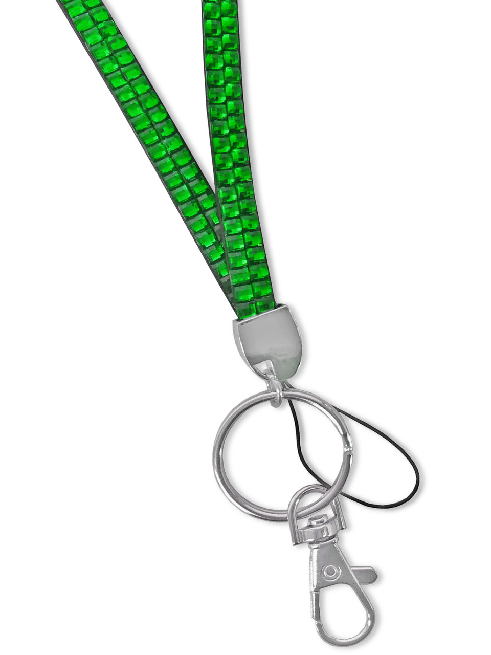 Green Rhinestone Lanyards