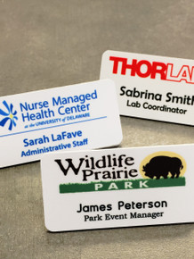 Full Color Plastic Name Tags w/ Personalization (1-1/2"x3")