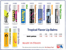 Tropical Flavor Lip Balms