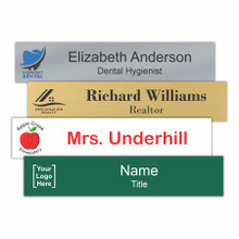 8" x 2" Office Metal Name Plate - Full Color, Wall Mount
