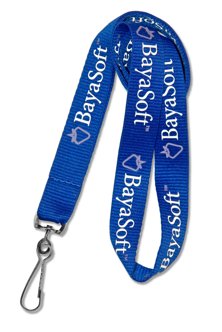 3/4" Wide Economy Flat Polyester Printed Lanyards | Kenny Products
