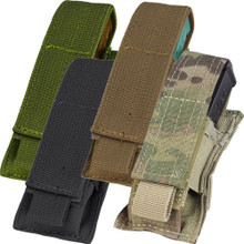 Condor MA32 Single Pistol Mag Pouch MOLLE Magazine Sheath Holster- OD Green/ Black/ Coyote Brown/ MuliCam