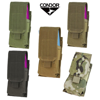 Condor MA4 MOLLE Double 5.56 .223 Rifle Magazine Hook-n-Loop Flap Pouch Multicam 