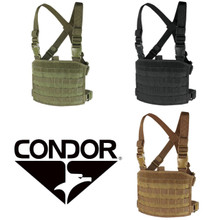 Condor MCR3 Tactical MOLLE Compact Modular Panel Pocket Chest Rig Vest- OD Green/ Black/ Coyote Brown