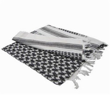 Condor 201-005 Shemagh 100% Cotton Scarf Head Wrap Bandana keffiyeh- White / Black