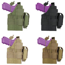 Condor H-Glock Tactical MOLLE Ambidextrous Pistol Holster with Mag Pouch- OD/ Black/ Coyote Brown