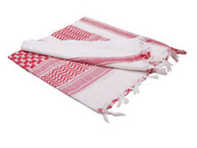 Condor 201-004 Shemagh 100% Cotton Scarf Head Wrap Bandana keffiyeh-  White / Red