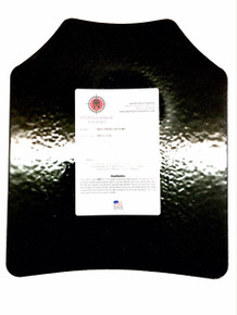 Spartan Armor Systems AR500 Omega 10x12 Armor Plate - Shooters Cut / Single Curve / Base Coat