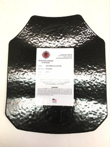 Spartan Armor Systems AR550 Omega 10x12 Level III+ Armor Plate - Shooters Cut / Base Coat