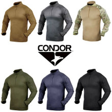 Condor 101065 Moisture Breathable Tactical 1/4 Zip Combat Shirt- OD Green/ Black/ Tan/ Navy Blue/ Graphite