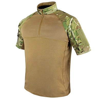 Condor 101144-008 Moisture Breathable Tactical 1/4 Zip Combat Shirt - MultiCam