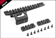 Action Army AAC-T10-29 T10 CNC Front Rail Set - Black Color