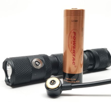 Powertac M5 1300 Lumen Rechargeable LED Flashlight w/Magnetic Charger