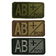 Condor 229AB+ Velcro Blood Type Morale Patch AB Positive AB+ OD Green, Tan/Brown, Black/Foliage