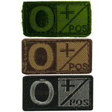 Condor 229O+ Velcro Blood Type Morale Patch O Positive O+ OD Green, Tan/Brown, Black/Foliage