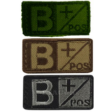 Condor 229B+ Velcro Blood Type Morale Patch B Positive B+ OD Green, Tan/Brown, Black/Foliage