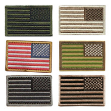 Condor 230R USA American Flag Morale Army Patch Velcro REVERSE- OD Green/ Tan/ Red+White+Blue/ Foliage/ MultiCam/ Desert/ Coyote Brown