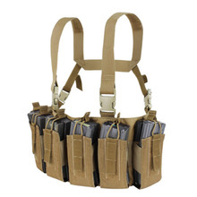 Condor US1051-019 Barrage Chest Rig QD Buckles Holds 12 Rifle Mags -Brown