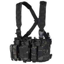 Condor MCR5-021 Tactical Recon Chest Rig Vest 5.56 .223 Mag Pouch - MultiCam Black