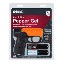SABRE AIM AND FIRE PEPPER GEL WITH TRIGGER AND GRIP DEPLOYMENT SYSTEM