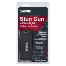 SABRE 3-IN-1 STUN GUN WITH FLASHLIGHT AND BATTERY STRENGTH INDICATOR