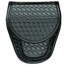 Bianchi 7900 AccuMold Covered Handcuff Case - Hidden Snap - Basket Weave