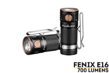 Fenix E16 High Performance EDC Flashlight - 700/300 lumens, 466/305 Feet, Batteries Not Included (1@16340 or 1@CR123A)