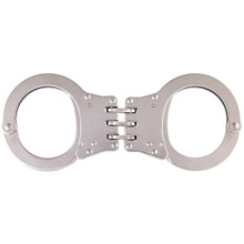 FOX OUTDOOR 39-40 DETECTIVE DOUBLE-LOCK HANDCUFFS WITH THREE HINGES - NICKEL