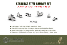 TTI AIRSOFT AAP01/TM G18C 6pcs Stainless Steel Hammer Set (Hammer+Firing Pin +Firing Pin Lock+Sear+Rotor+Auto Sear)