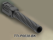 TTI AIRSOFT TM G17 G18 Gen3 / WE G-series Fixed Outer Barrel-Black Type B (internal teeth +11mm CW)