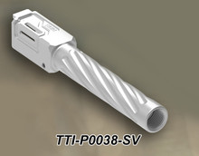 TTI AIRSOFT TM G17 G18 Gen3 / WE G-series Fixed Outer Barrel-Silver Type B (internal teeth +11mm CW)