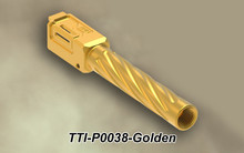 TTI AIRSOFT TM G17 G18 Gen3 / WE G-series Fixed Outer Barrel-Golden Type B (internal teeth +11mm CW)