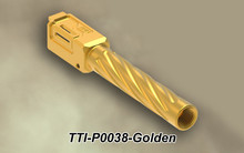 TTI AIRSOFT TM G17 G18 Gen3 / WE G-series Fixed Outer Barrel-Golden Type B (internal teeth +11mm CW)
