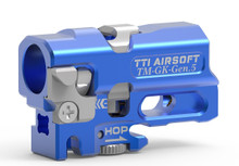 TTI AIRSOFT Infinity TM Spec Gen5 G19 Glock One Piece CNC TDC Hop Up Chamber - Blue