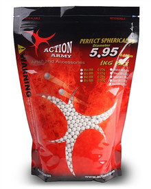 Action Army AAC-P01-005 6mm Perfect Airsoft BB BBs .25g 0.25g 4000 rds / 1 Kg Pack White