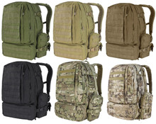 Condor 125 3 Day Assault Patrol Pack Hiking Backpack- OD Green/ Black/ Tan/ Coyote Brown