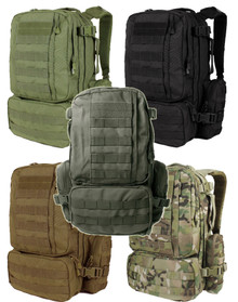 Condor 169 Tactical MOLLE Modular CONVOY Outdoor Hiking Backpack- OD Green/ Black/ Slate/ Coyote Brown