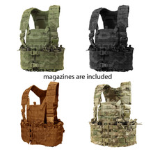 Condor CS Modular Chest Set, M-XL, Adjustable 5.56 .223 Magazine Pouch- OD Green/ Black/ Coyote Brown/ MultiCam
